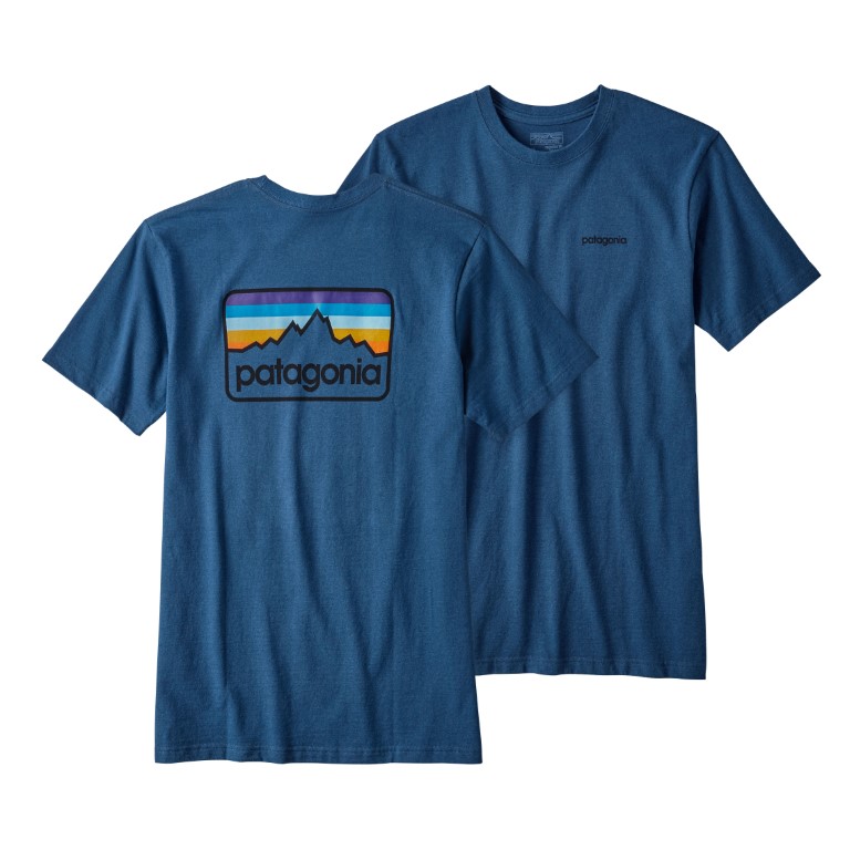 Polera Line Logo Badge Hombre Azul