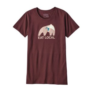 Polera Eat Local Mujer Rojo