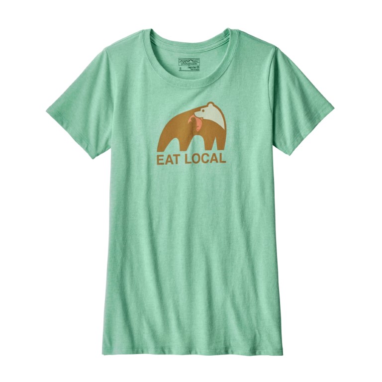 Polera Eat Local Mujer Verde