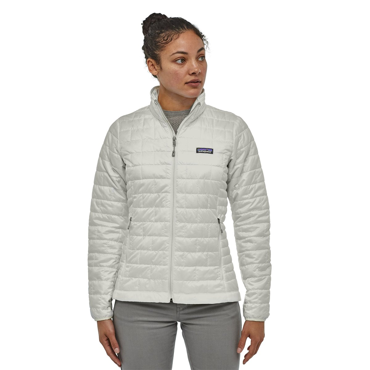 Parka Sintética Nano Puff Jacket Mujer Blanco - Imagen 3