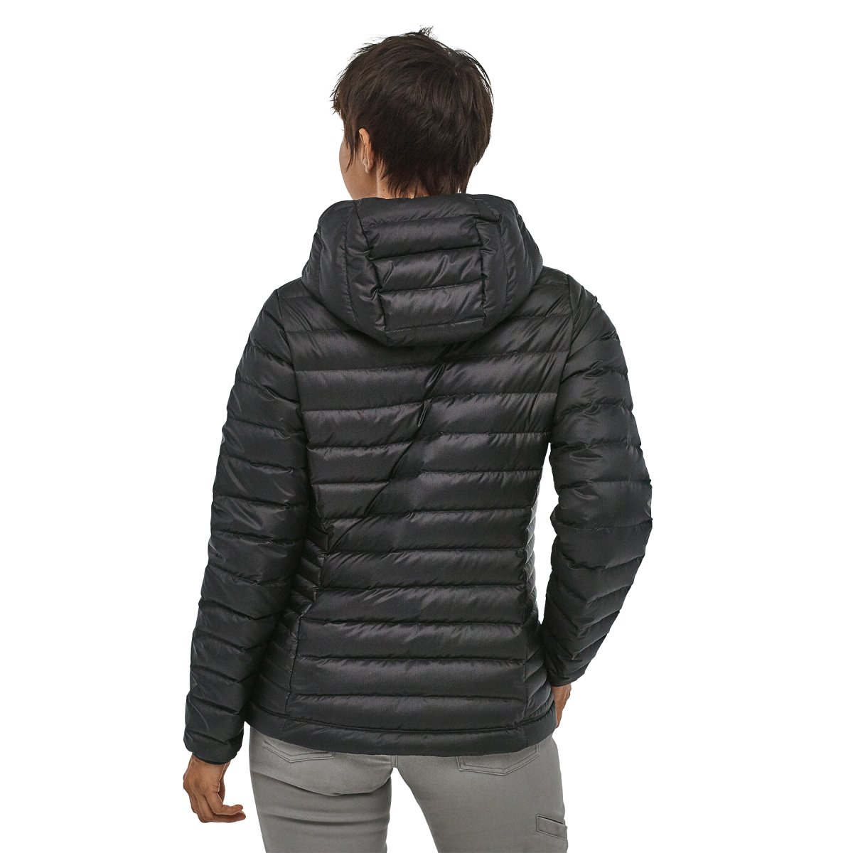 Parka Pluma Down Sweater Hoody Mujer Negro - Imagen 4