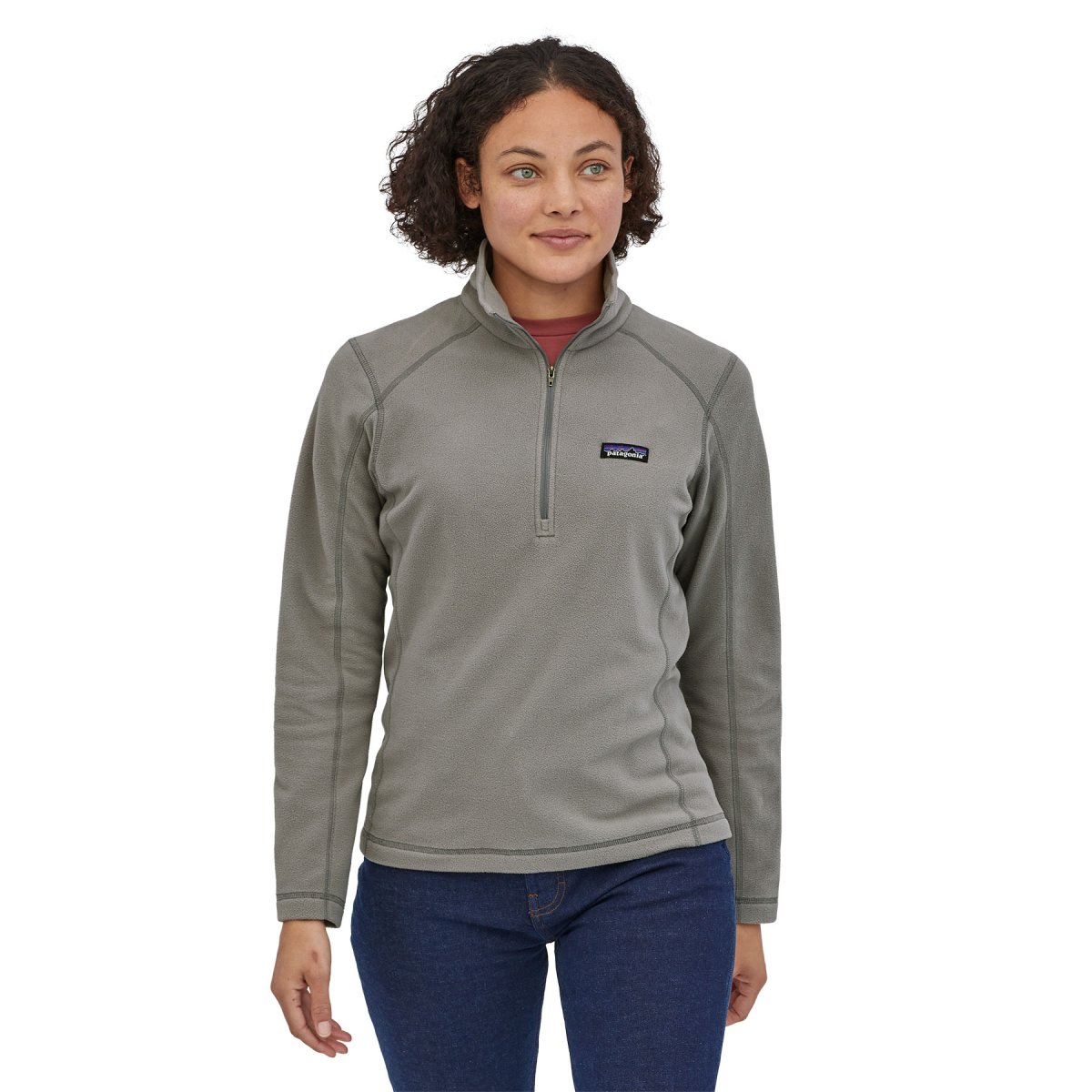 Polar Micro D 1/4 Zip Mujer Gris - Imagen 3