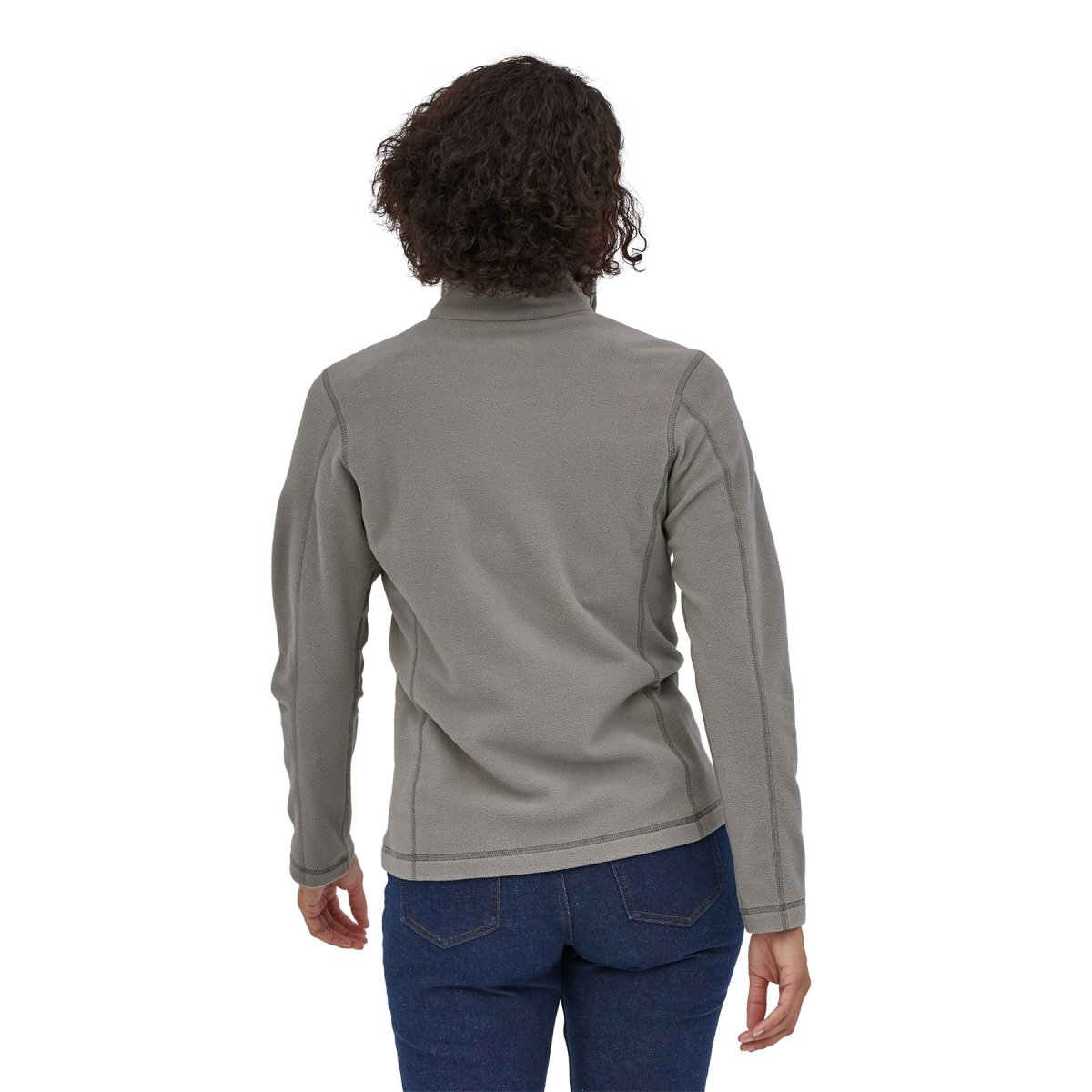 Polar Micro D 1/4 Zip Mujer Gris - Imagen 4