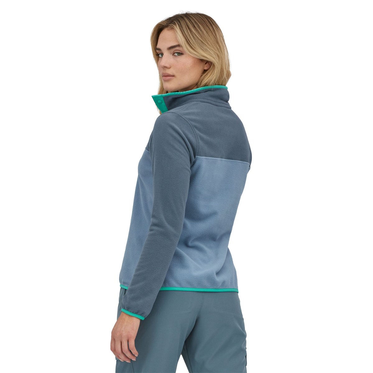 Polar Micro-D Snap-T Pullover Mujer -Gris - Imagen 4