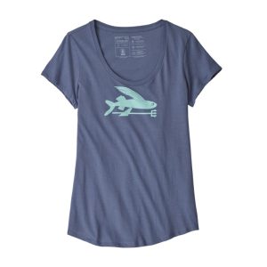 Polera Flying Fish Logo Scope Cotton Hombre Azul