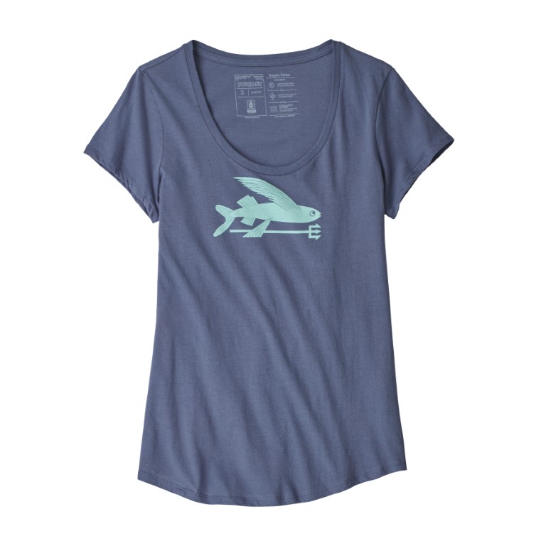 Polera Flying Fish Logo Scope Cotton Hombre Azul - Imagen 2