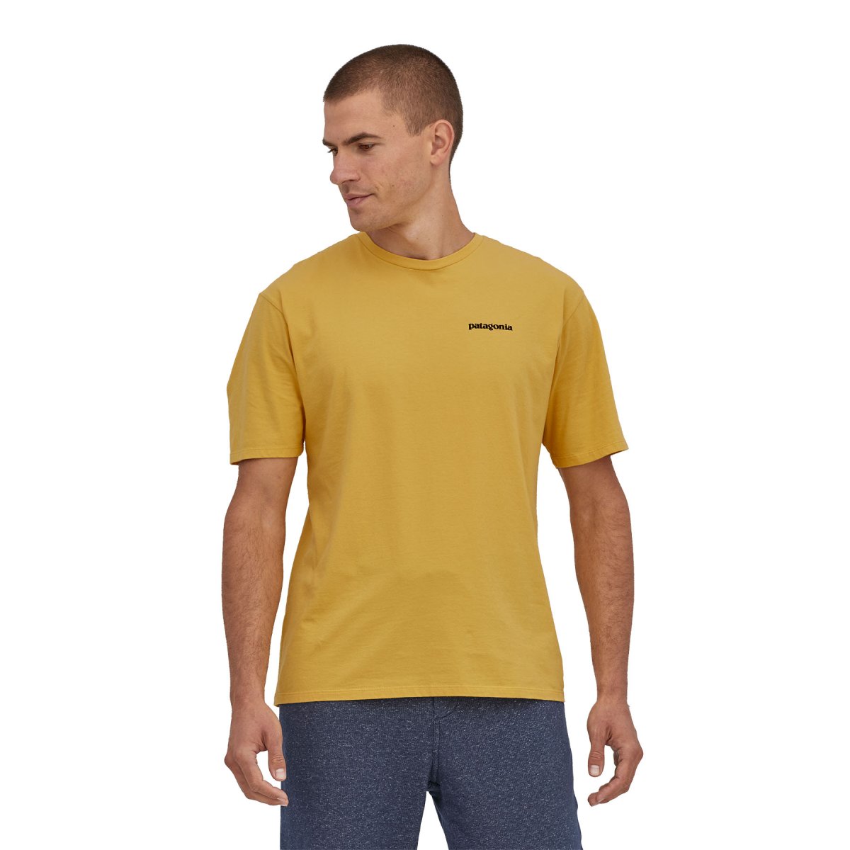 Polera P-6 Logo Responsibili-tee Hombre – Amarillo - Imagen 3