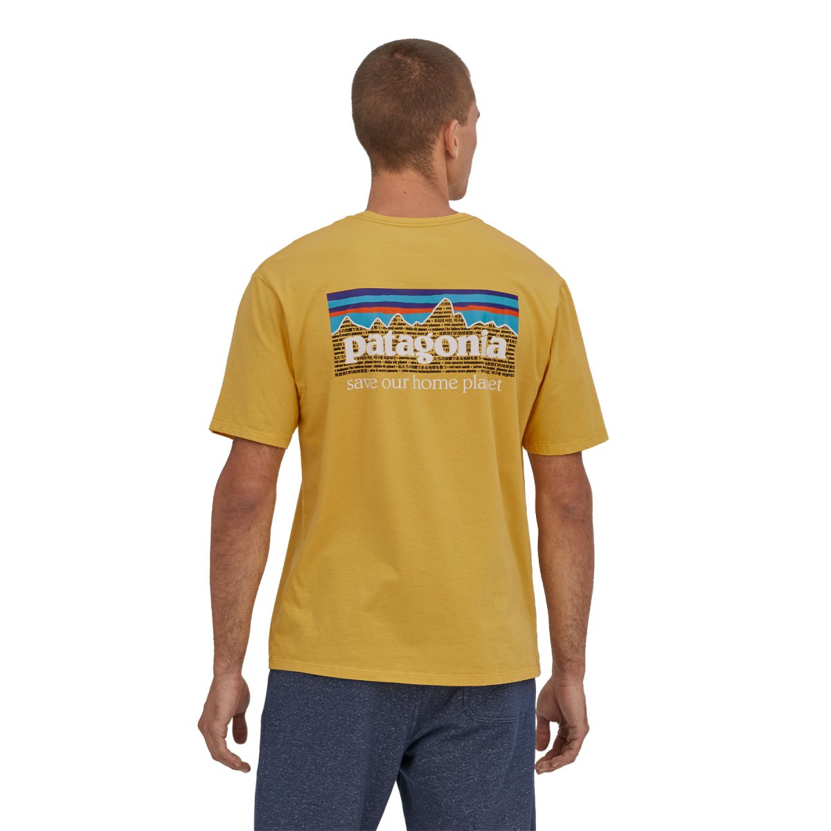 Polera P-6 Logo Responsibili-tee Hombre – Amarillo - Imagen 4