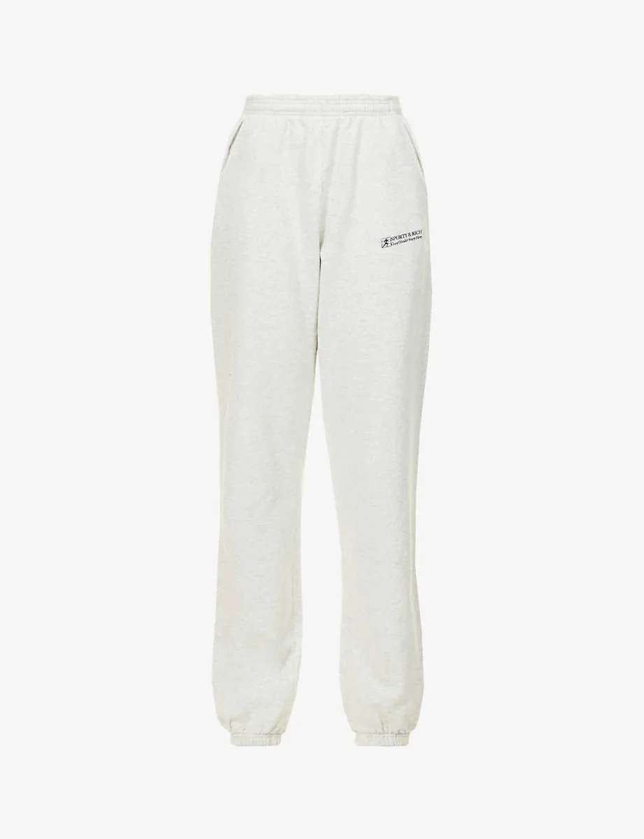 SPORTY & RICH Good Health Heather Grey Joggers - Imagen 3