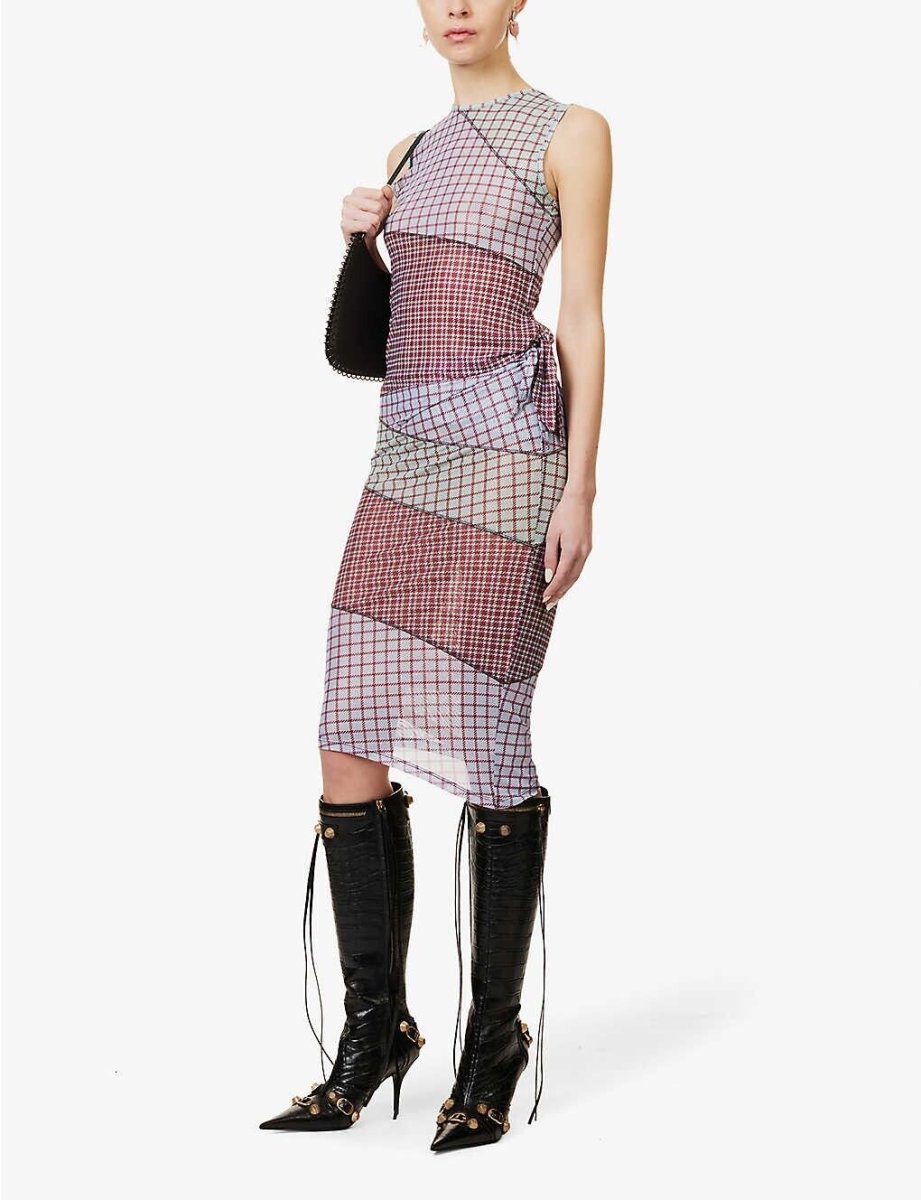 MIAOU Sienna Bristol Plaid Tartan Check Purple Skirt