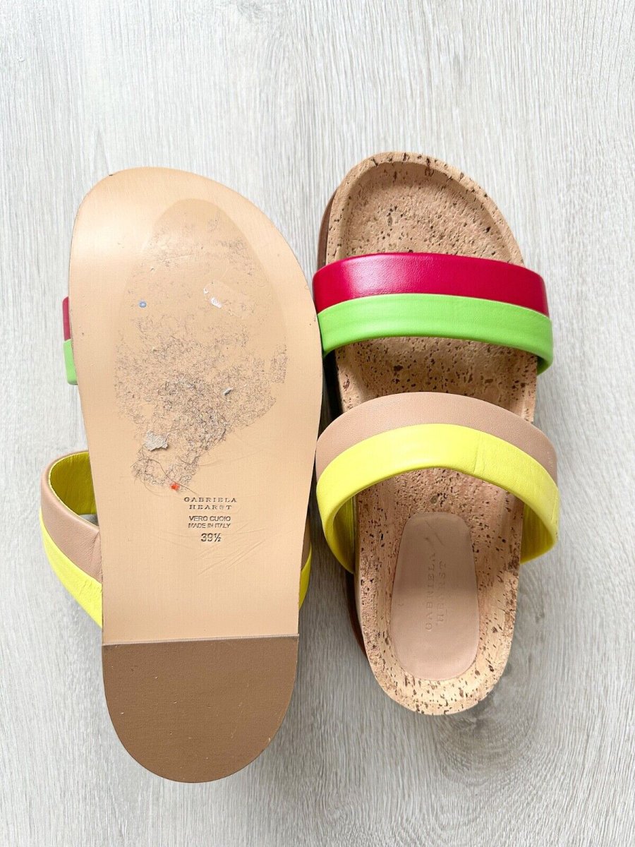 GABRIELA HEARST Striker Multicolour Stripe Strap Summer Sandals - Imagen 7