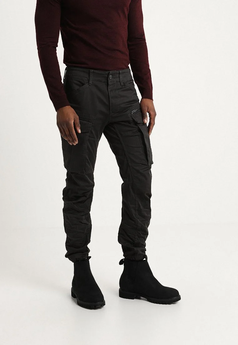 G-STAR Rovic Desert Tapered Cargo Raven Dark Grey Trousers Pants - Imagen 4