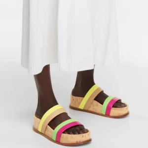 GABRIELA HEARST Striker Multicolour Stripe Strap Summer Sandals