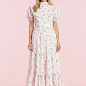 Amy Jane London Ditsy Floral Prairie High Neck Maxi Dress
