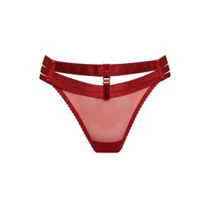 Bordelle Signature Art Deco Burnt Red Multi-Strap Thong