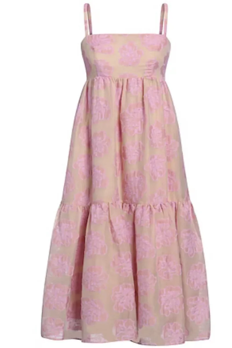 Baum Und Pferdgarten Aviana Big Pink Flower Midi Dress - Imagen 2