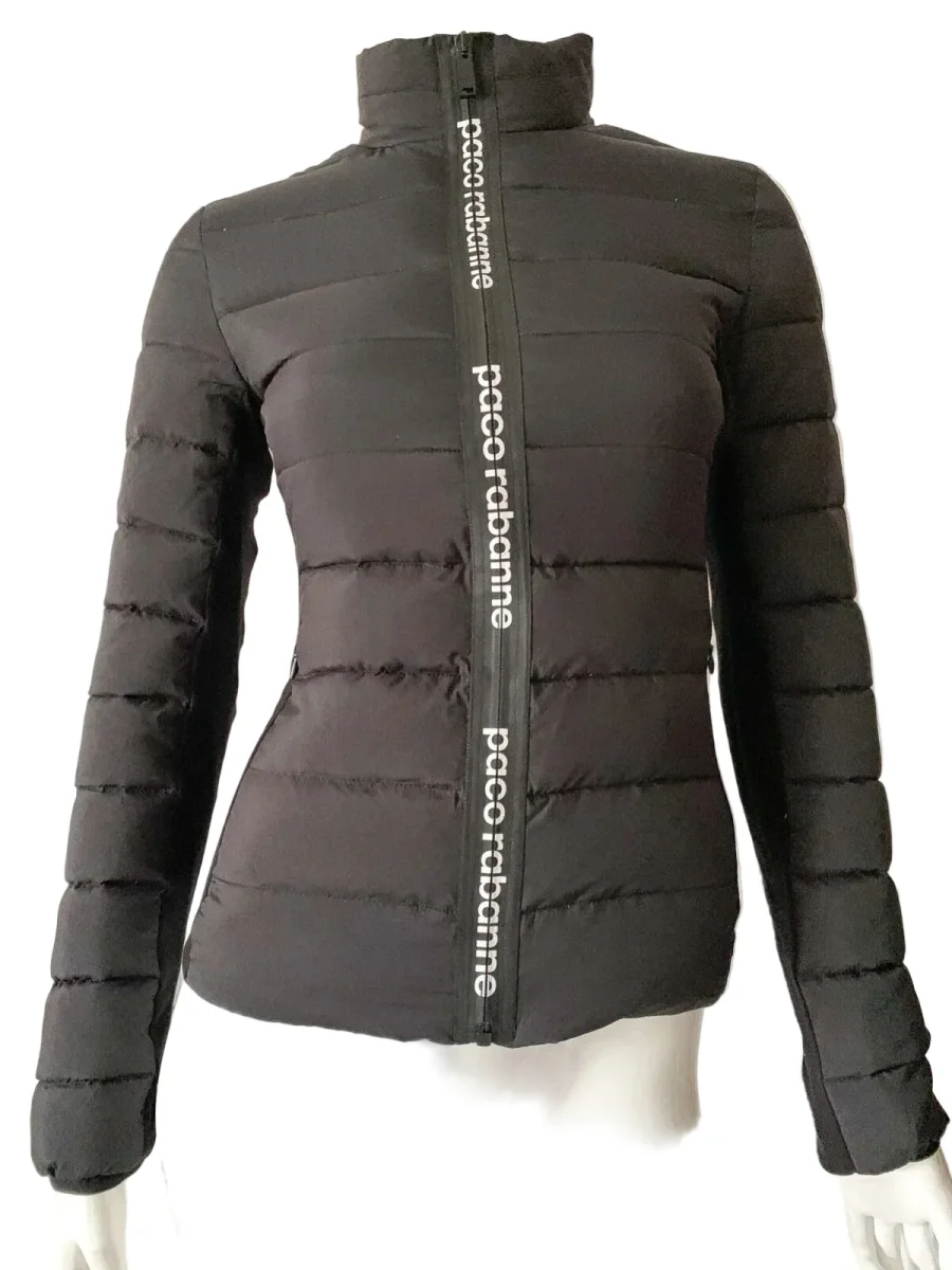 PACO RABANNE Black Down Bodyline Jacket - Imagen 2