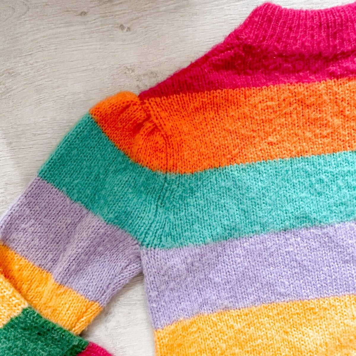 OLIVIA RUBIN Rainbow Colourful Stripe Sweater Cosy Matty Sweater Jumper - Imagen 7