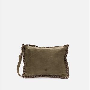 Bandolera tachuelas verde kaki