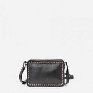 Bolso bandolera pequeña negro tachas