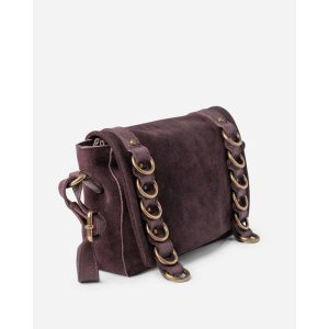 Bolso bandolera de piel con hebillas
