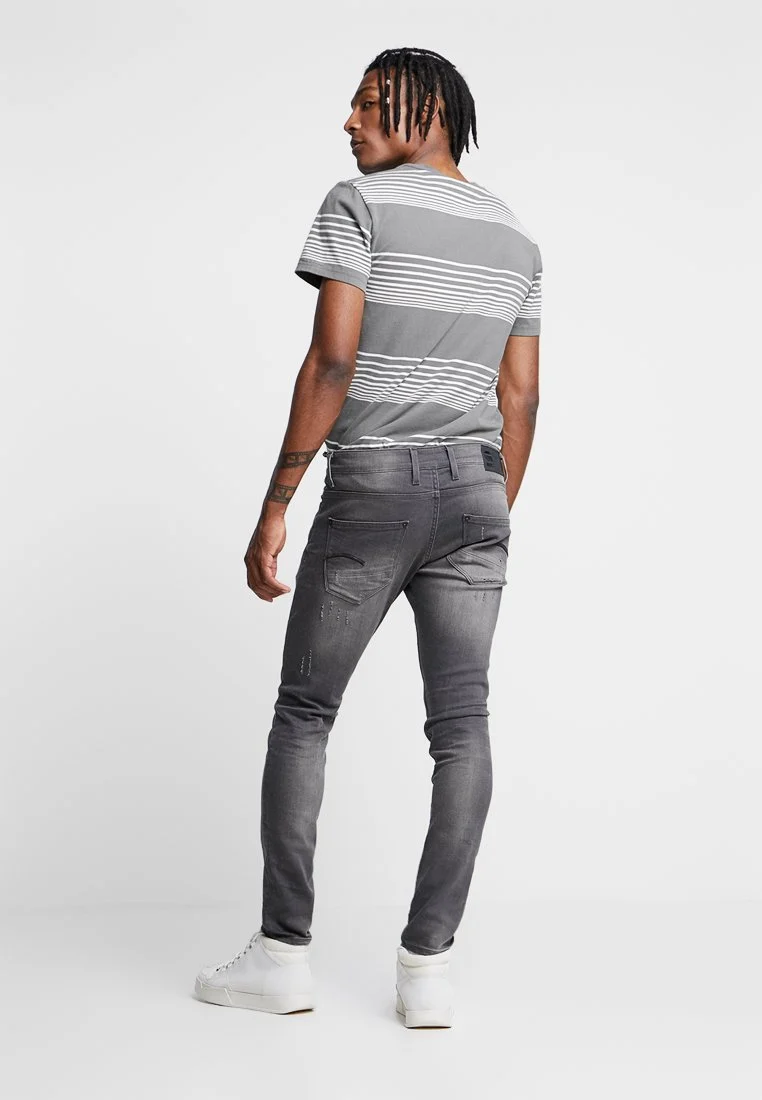 G-Star Revend Super Slim Skinny Slander Grey Light Aged Destroy Jeans - Imagen 4