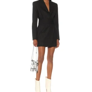 Alexandre Vauthier Striped Wool Mini Blazer Dress