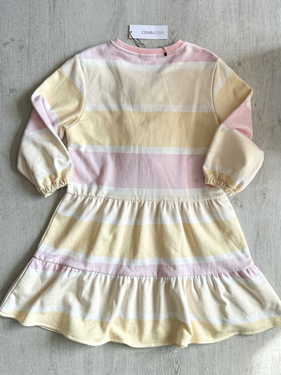OLIVIA RUBIN Striped Pink Bow Detail Angel Coquette Aesthetic Dress - Imagen 6