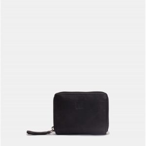 Cartera piel cuadrada negra