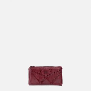 Cartera patchwork de piel roja