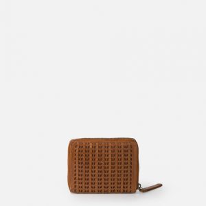 Cartera de piel troquelada cuero