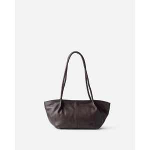Bolso burdeos baguette de piel