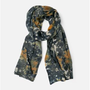 Foulard de lana con manchas amarillas