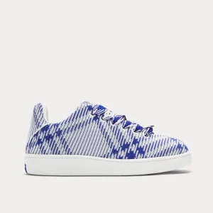 Burberry Check Knit Box Sneakers Blue