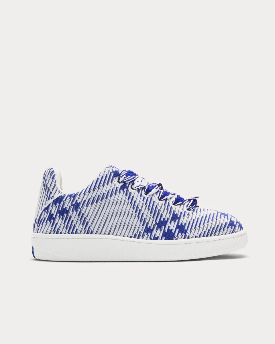 Burberry Check Knit Box Sneakers Blue - Imagen 2
