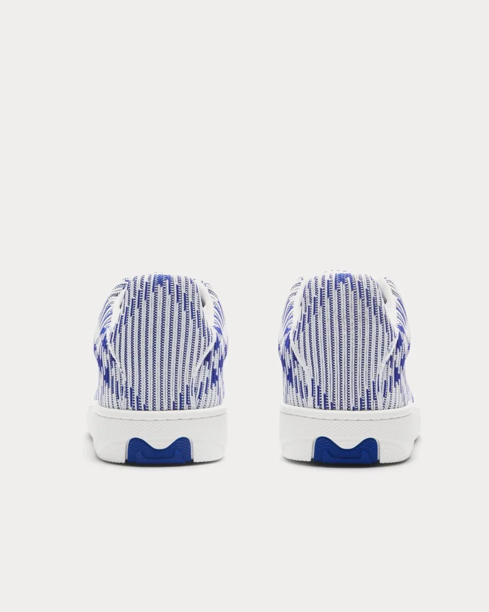 Burberry Check Knit Box Sneakers Blue - Imagen 4