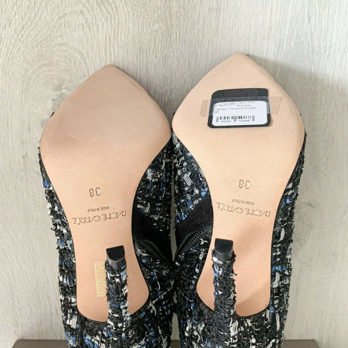 RACINE CARRÉE Tweed Boots Booties High Heels - Imagen 6