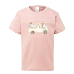 Camiseta rosa helados