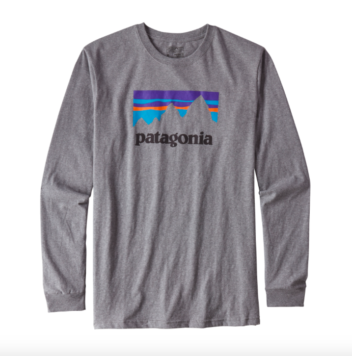 Polera Manga Larga Shop Sticker Cotton Hombre Gris