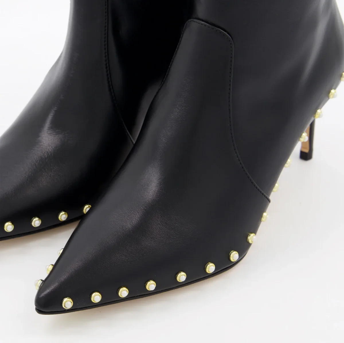 STUART WEITZMAN Pearl Detail Pointy Toe Ankle Heel Booties (EU 36.5) - Imagen 4