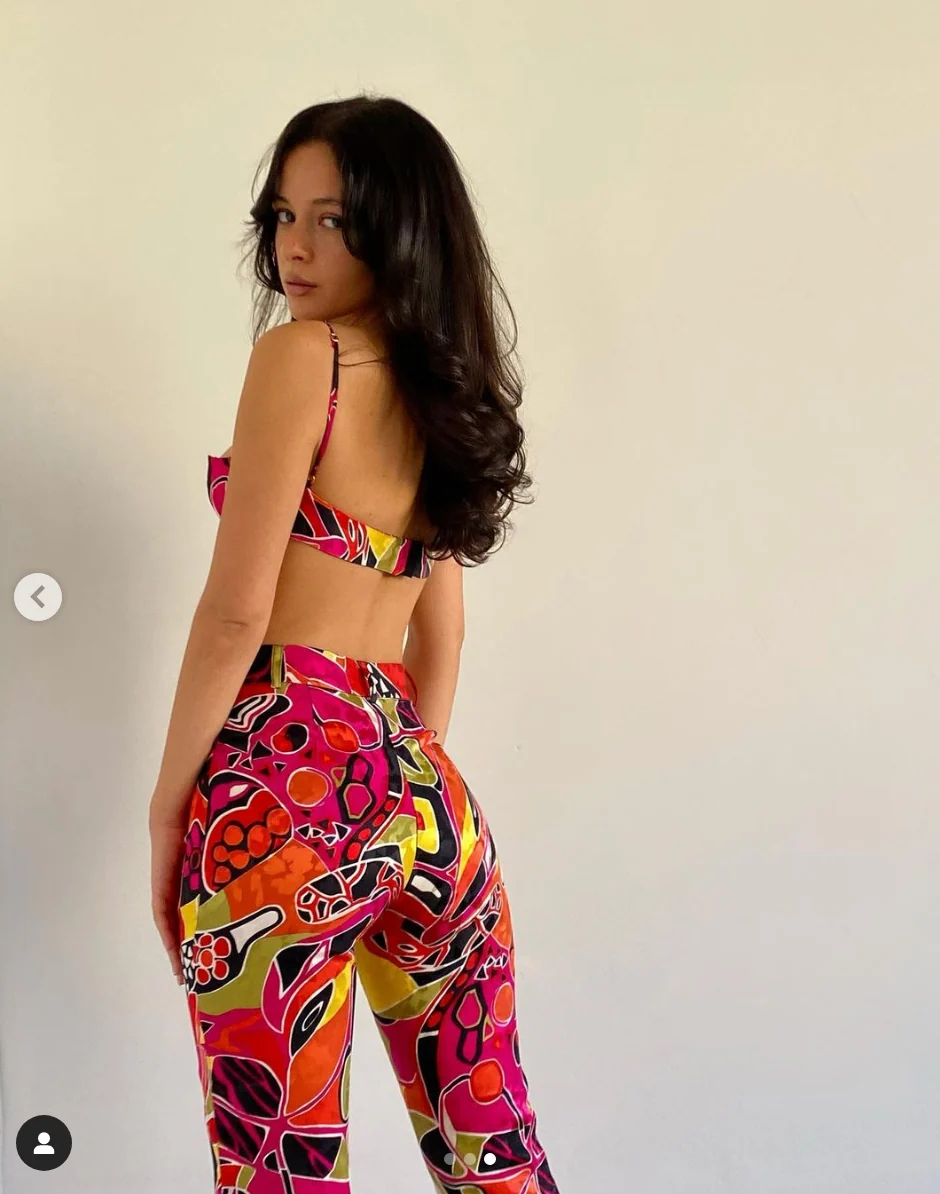 MIRROR PALAIS Abstract Print Underwired Silk Balconette Bra Top - Imagen 8