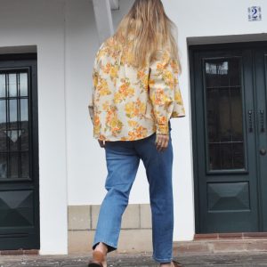 Sobrecamisa flores de algodón