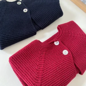 Chaqueta punto botones nacar