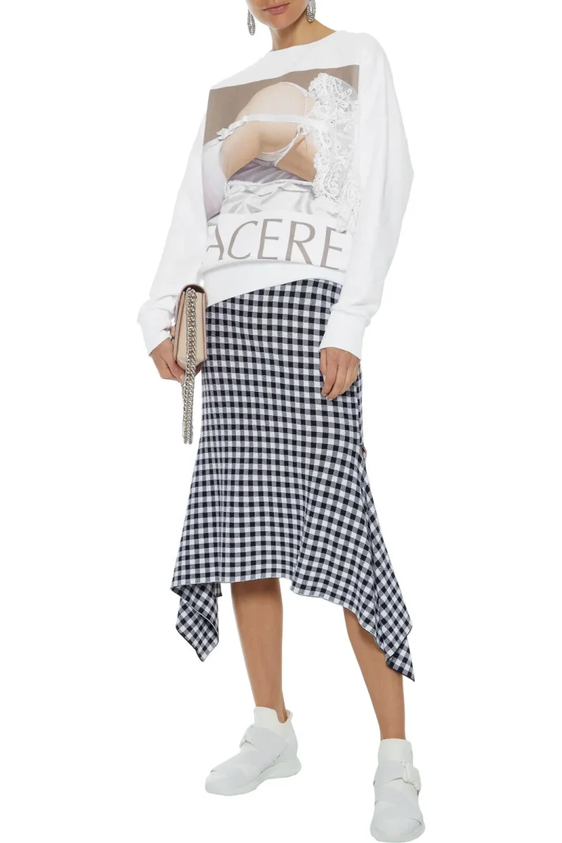Christopher Kane White Lingerie Graphic Kacere Sweatshirt - Imagen 3