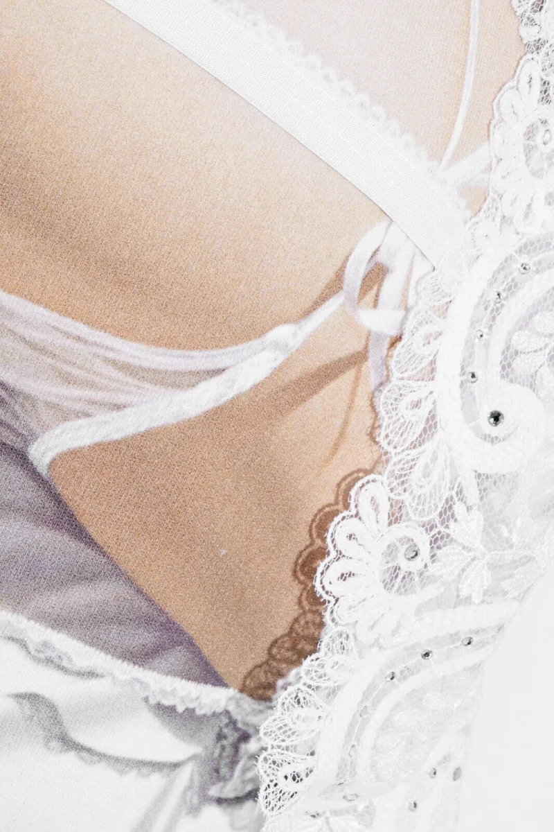 Christopher Kane White Lingerie Graphic Kacere Sweatshirt - Imagen 5