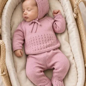 Conjunto de punto Ribadeo rosa
