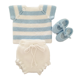 Conjunto de punto handmade rayas