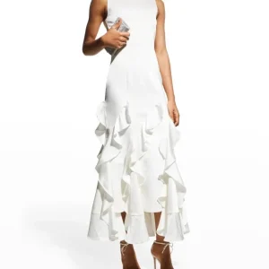 16Arlington Bridal Ivory White Lanao Cascading Ruffle Wedding Dress