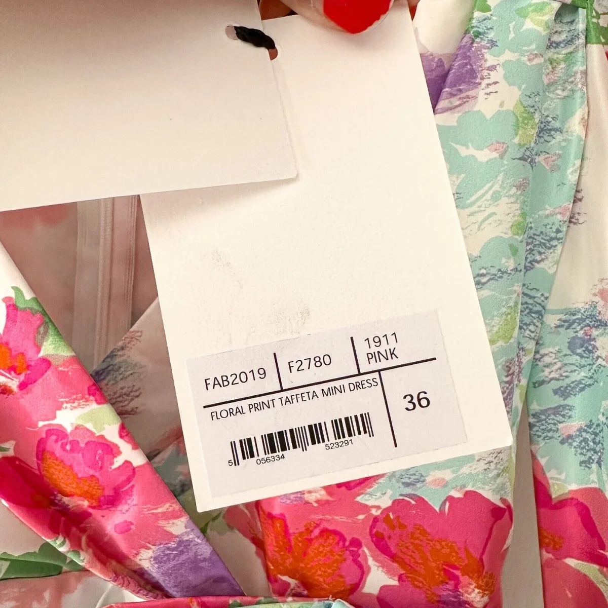 Alessandra Rich Floral Print Taffeta Bow Front Ruffle Detail Mini Dress - Imagen 8