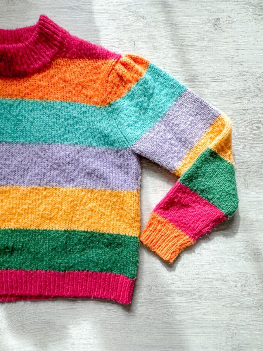 OLIVIA RUBIN Rainbow Colourful Stripe Sweater Cosy Matty Sweater Jumper - Imagen 5